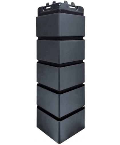 Угол наружный Grand Line Кирпич Состаренный DESIGN Графит, ШОВ RAL 9005